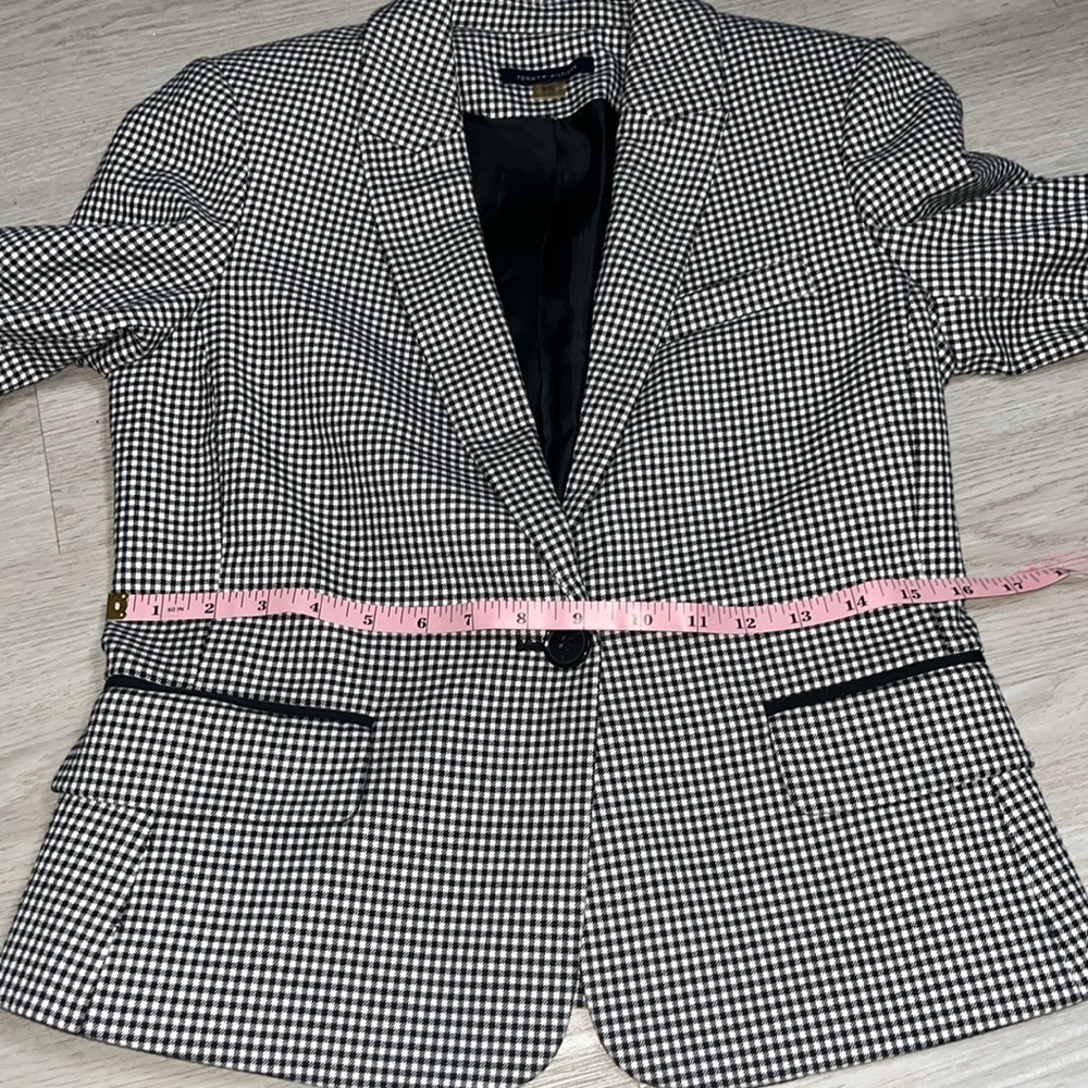 Tommy Hilfiger Black & White Checkered Blazer 0 - Picture 7 of 11